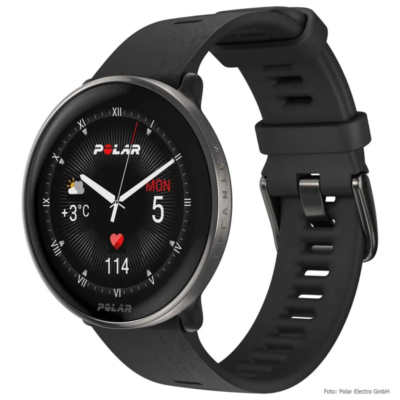 Heißes Angebot Polar Ignite 3 Titanium GPS Fitnessuhr - Schwarz (Silikonarmband)