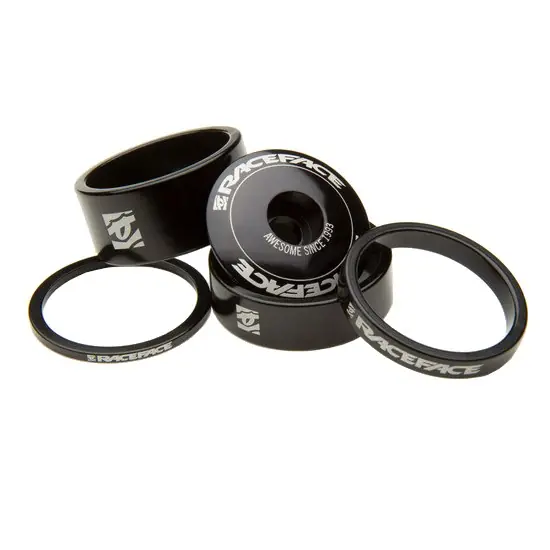 Race Face Steuersatz Spacer Kit - 1 1/8 Zoll - Aluminium - schwarz Geprüft