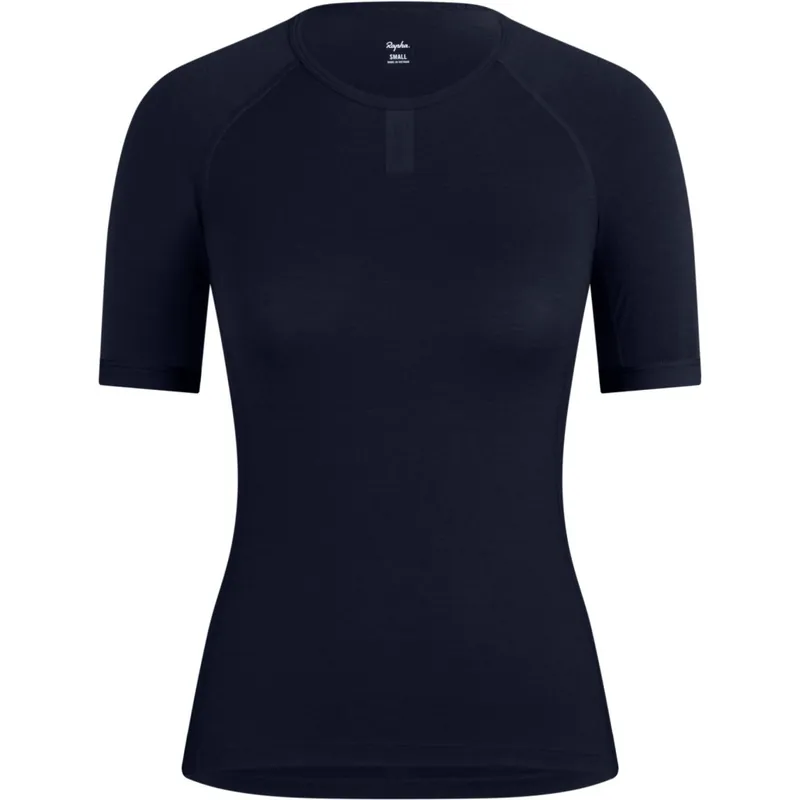 Neue Kollektion Rapha Merino Kurzarm-Unterhemd Damen - dark navy