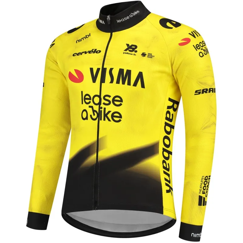 Heißes Angebot RAPidGEAR Team Visma Lease a Bike Replica Langarm-Trikot Herren 2026 - yellow