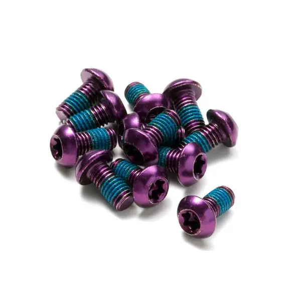 Reverse Components Schrauben-Set für Bremsscheiben - 12 Stück - M5x10mm - violett Neu Im Sortiment
