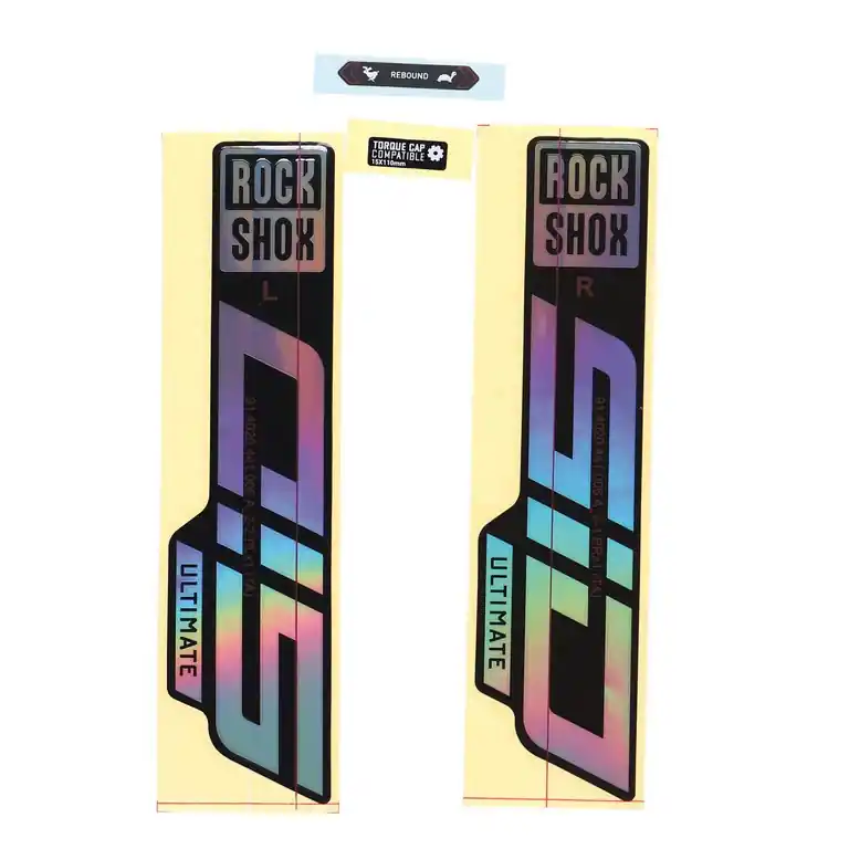 Begrenztes Angebot RockShox Decal Kit für 27.5/29" SID Ultimate - gloss rainbow foil für high gloss black (2021)
