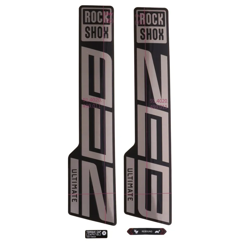 Neue Ware RockShox Decal Kit für 27.5/29" ZEB Ultimate - gloss polar foil für high gloss black (2021)