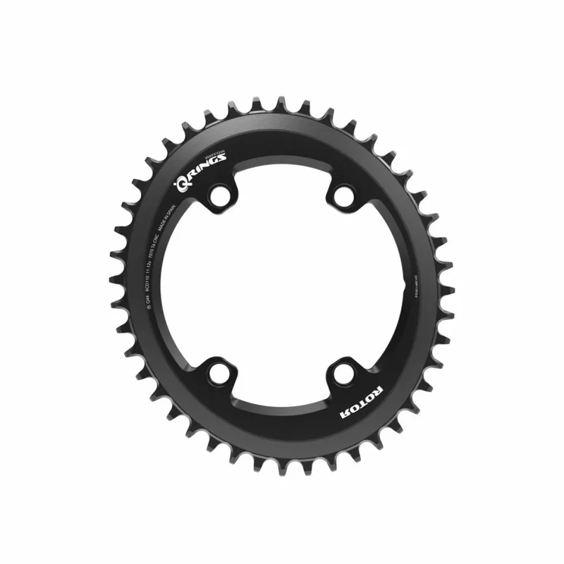 Rotor Kettenblatt - Q-Ring BCD 110x4 Oval - 1x10/11/12/13 fach - schwarz Begrenztes Angebot