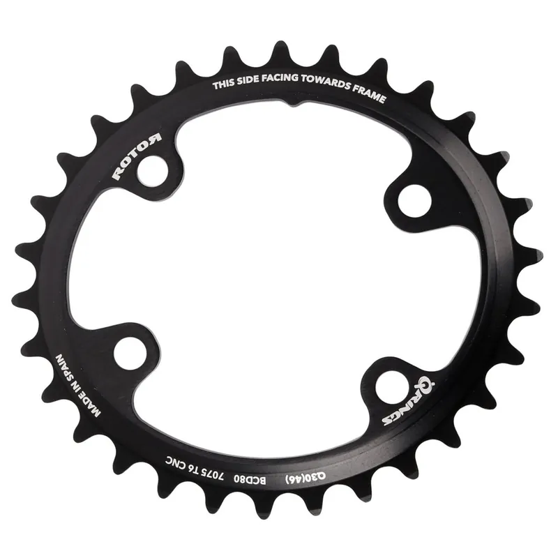 Zertifiziert Rotor Q-Rings Kettenblatt innen für Shimano GRX - BCD 80x4 - oval