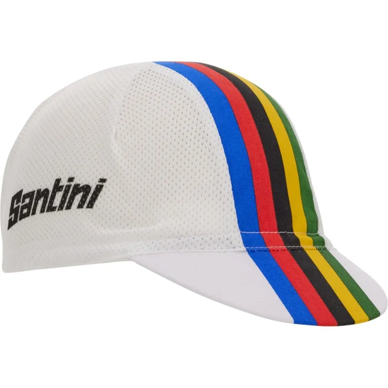 Aktuell Santini UCI World Champion Radmütze - white BI