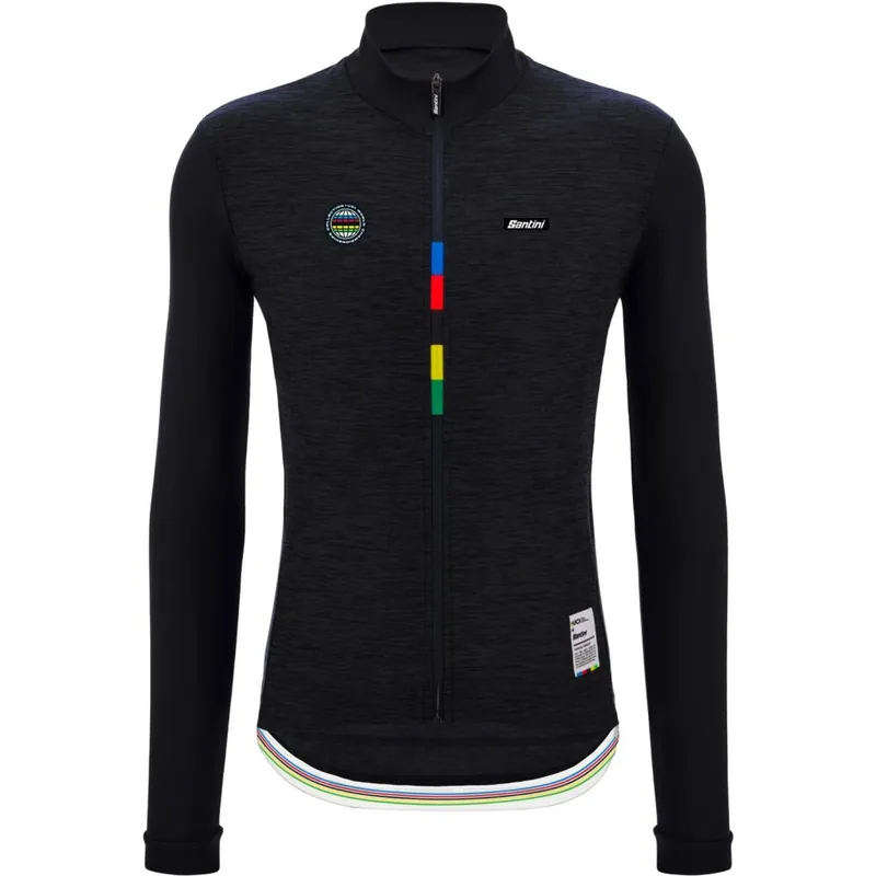 Preiswert Santini UCI World Champion Mondo Langarmtrikot Herren - black NE