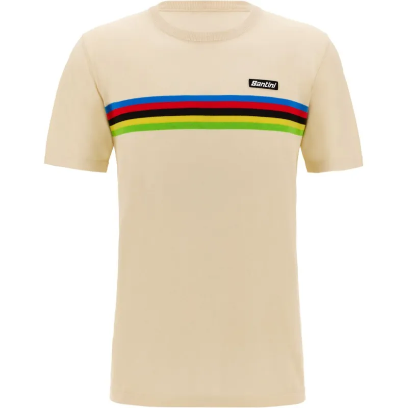 Santini UCI World Champion T-Shirt Herren - weiß BI Angebot