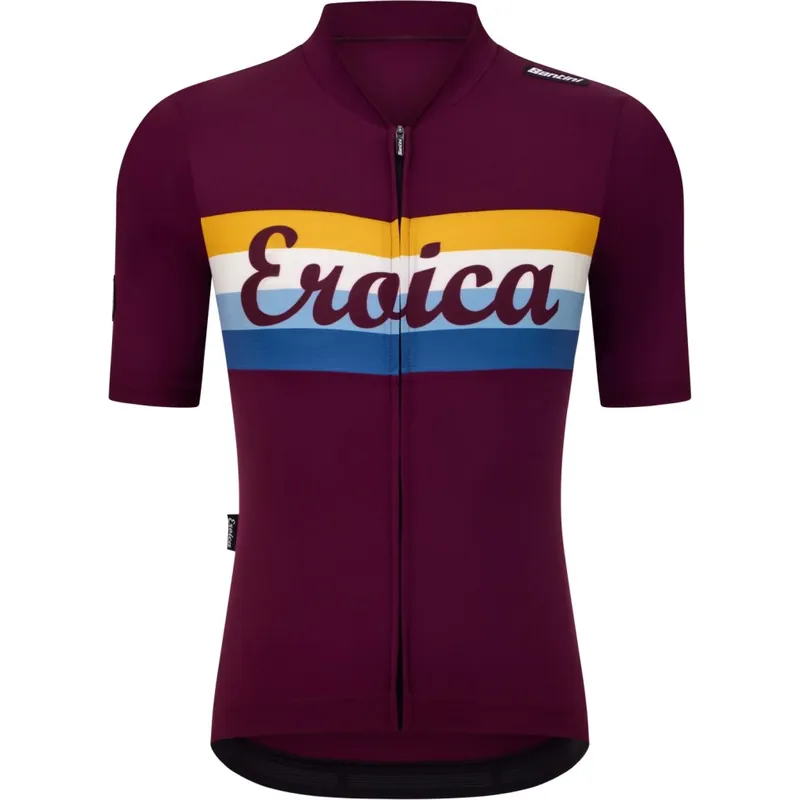 Santini Eroica Timo Kurzarmtrikot Herren - bordeaux BR Online Kaufen