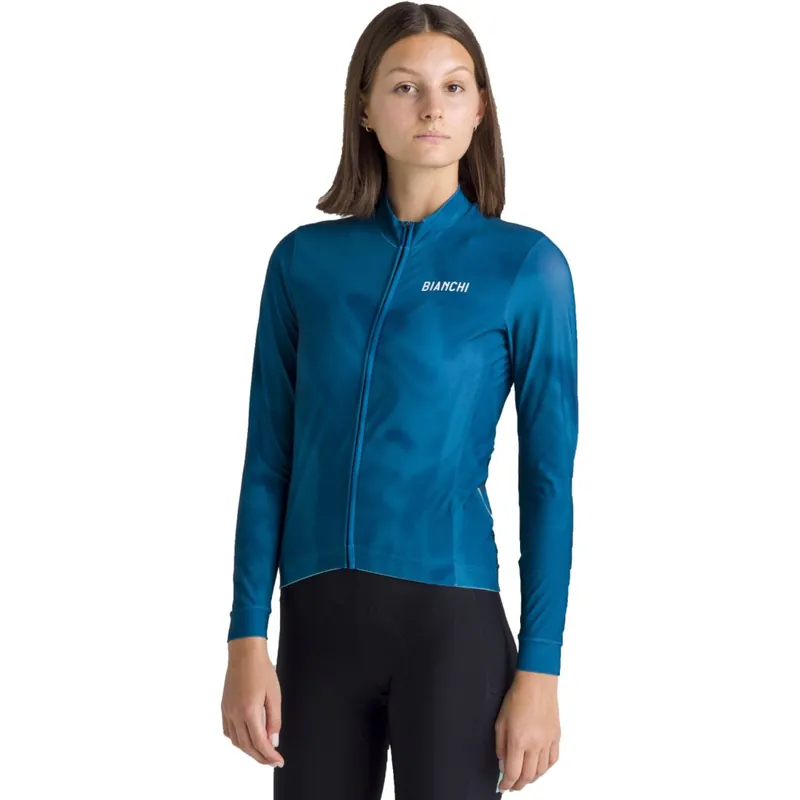 Santini Bianchi Milano Classic Langarmtrikot Unisex - teal TE Direkt Vom Hersteller