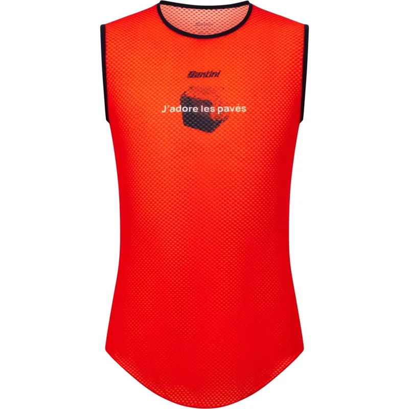 Ausverkauf Santini Paris-Roubaix Unterhemd ärmellos Herren - rosso RS
