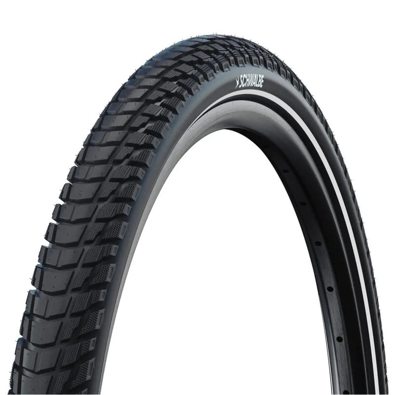 Schwalbe Marathon Plus Tour Drahtreifen - Addix Green SmartGuard E-50 - 28x1.40" Black Reflex Geprüft