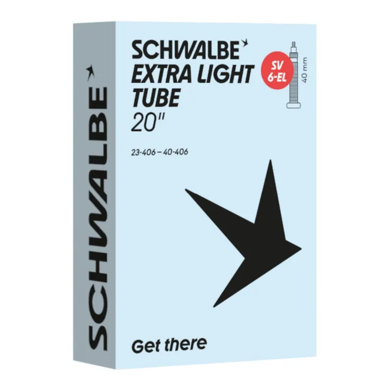 Schwalbe Schlauch - Nr. 6-EL (Extra Light) 20" - 23/40-406 SV 40mm Begrenztes Angebot
