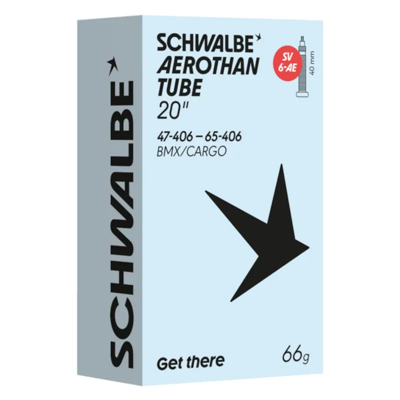 Schwalbe Aerothan Schlauch – Nr. 6-AE 20" BMX/Cargo - 47/65-406 SV 40mm Saisonangebot