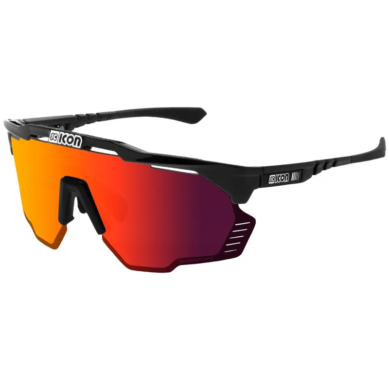 Scicon Aeroshade Kunken Brille - Black Gloss - Multimirror Red Clear Sonderangebot