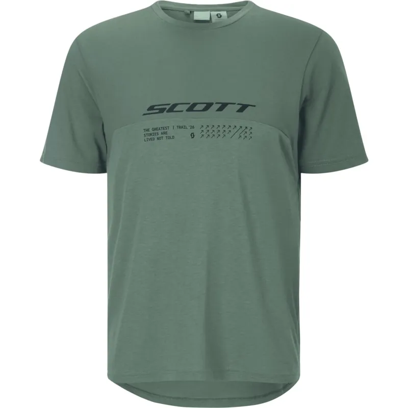 Geprüft SCOTT Vertic DRI Kurzarm-Trikot Herren - tranquil green