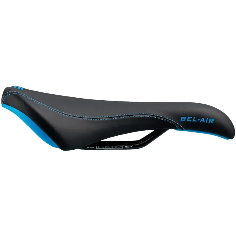 Abverkauf SDG Bel-Air RL Stahl Sattel - schwarz/cyan