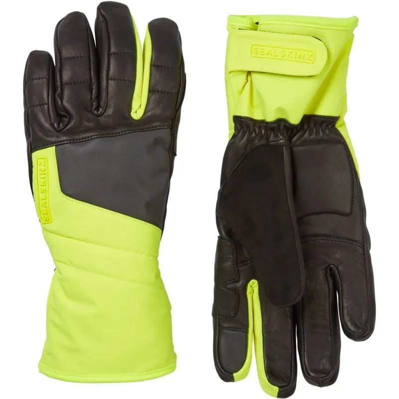 Letzte Chance SealSkinz Fring Wasserdichte, bei extremer Kälte isolierte Stulpen-Handschuhe mit Fusion Control™ - Neon Yellow