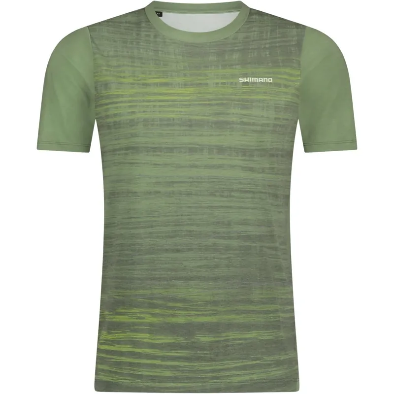 Shimano Spazio Printed MTB-Trikot Herren - grün Finale Aktion