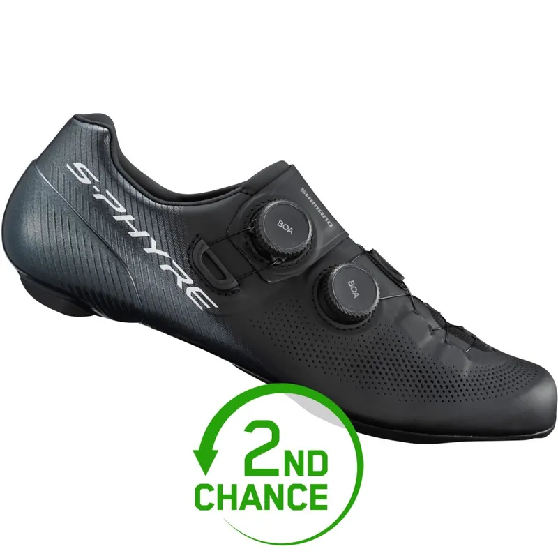 Schnäppchen Shimano S-Phyre SH-RC903 Rennrad Schuhe Herren - Breit - schwarz - B-Ware