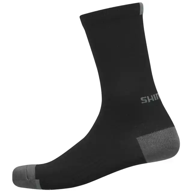 Zertifiziert Shimano Performance Wool Fahrradsocken - schwarz