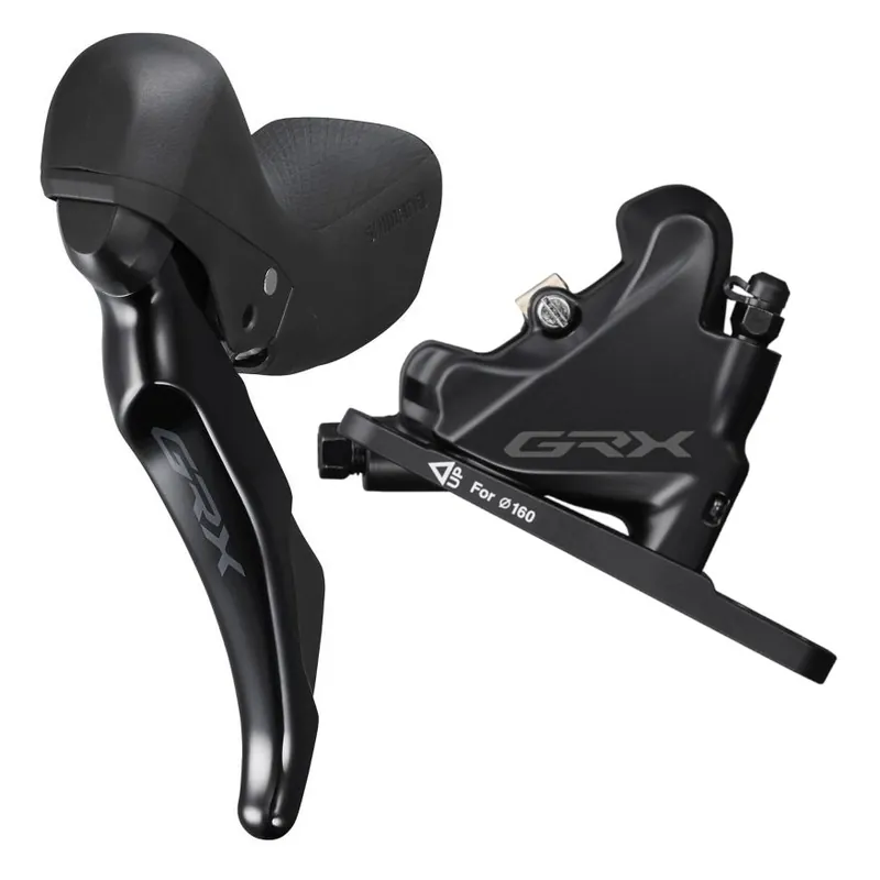 Shimano GRX ST-RX400 + BR-RX400 Hydraulische Scheibenbremse - Flat Mount - 2-fach - Set VR Solange Der Vorrat Reicht