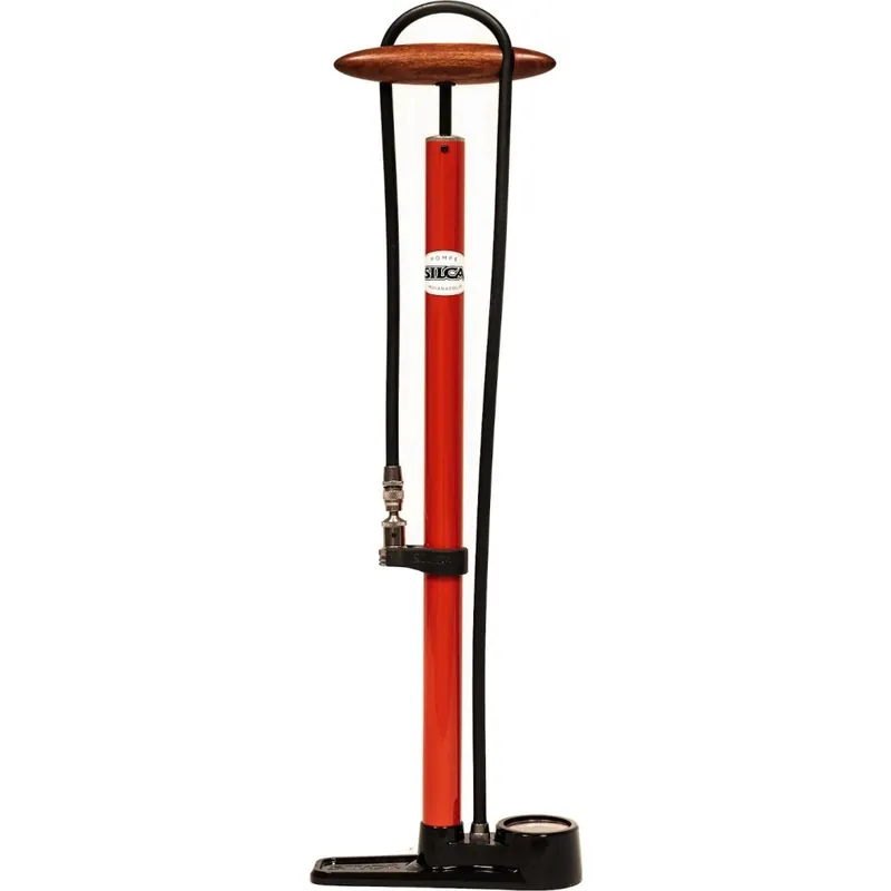 SILCA Pista Standpumpe - inkl. Manometer 220 psi Rot Letzte Chance