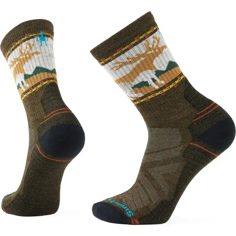 SmartWool Light Cushion Mountain Moose Crew Wandersocken - D11 military olive Top-Preis