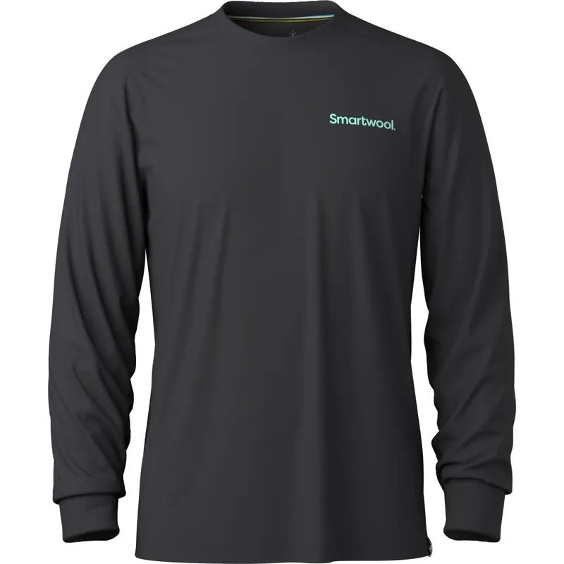 Highlight SmartWool Gondola View Graphic Langarmshirt Unisex - 001 schwarz