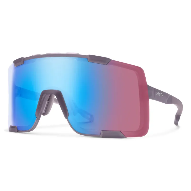 Rabatt Smith Syncline Brille - Matte Meteorite Crystal ChromaPop Low Light Rose Blue Mirror