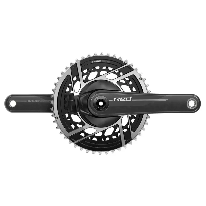 Neue Kollektion SRAM RED Kurbelgarnitur 2x12-fach DUB E1 - 50/37 Zähne - Natural Carbon