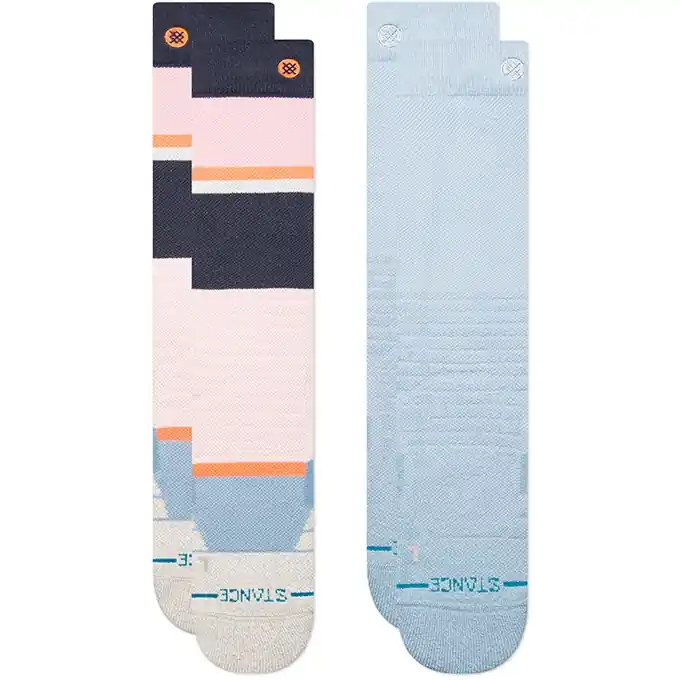 Stance Powdered Mid Poly Snow Socken Unisex 2 Pack - pinkfade Must-Have