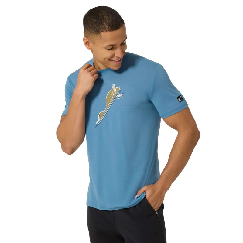 Zertifiziert SUPER.NATURAL Duck Dive T-Shirt Herren - Blue Heaven/Various