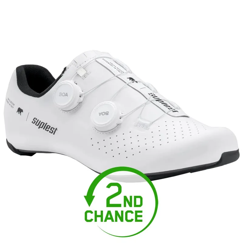 Zertifiziert Suplest Road Performance Rennradschuhe - weiß 01.092. - B-Ware