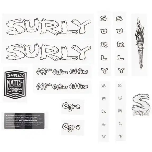 Geprüft Surly Ogre Rahmen Aufkleber Set - weiß