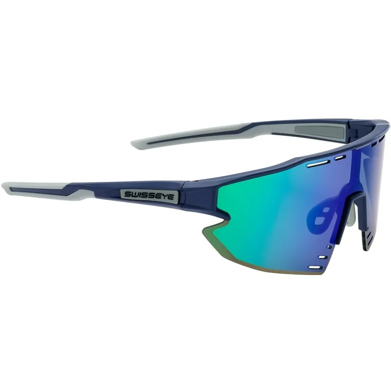 Ausverkauf Swiss Eye Arrow 1 Brille - Dark Blue Matt/Light Blue - Green Green Revo 14681