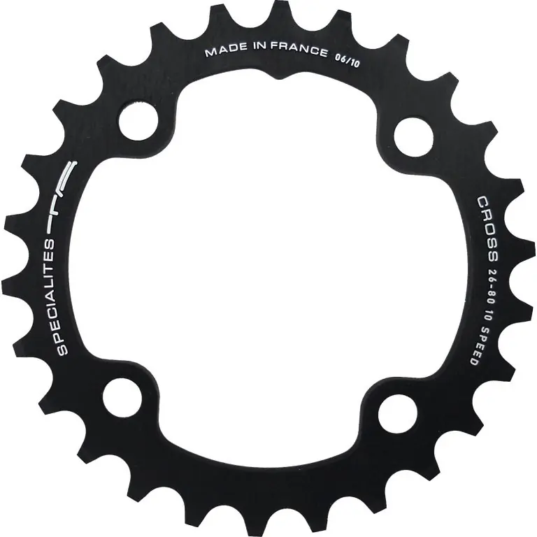 Neuheit TA Specialites Cross Kettenblatt MTB 4-Arm 80mm 10-fach - schwarz