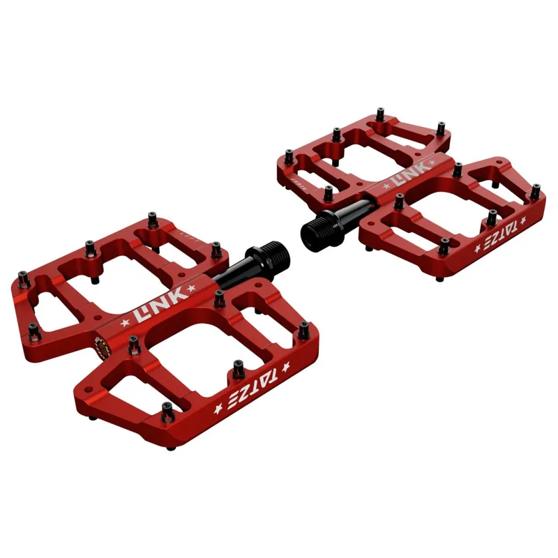 Tatze LINK TI Flatpedale - bloody red Ausverkauf