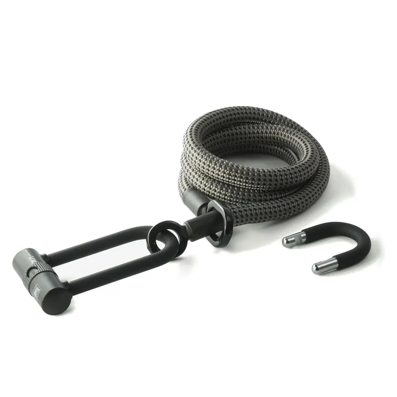 tex–lock eyelet inkl. U/X-lock Bügelschloss - 160cm - electric grey Must-Have