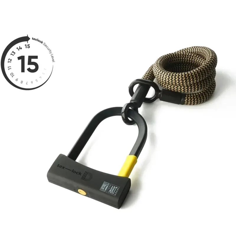 Geprüft tex–lock eyelet inkl. D-lock Bügelschloss - 120cm - wild hemp
