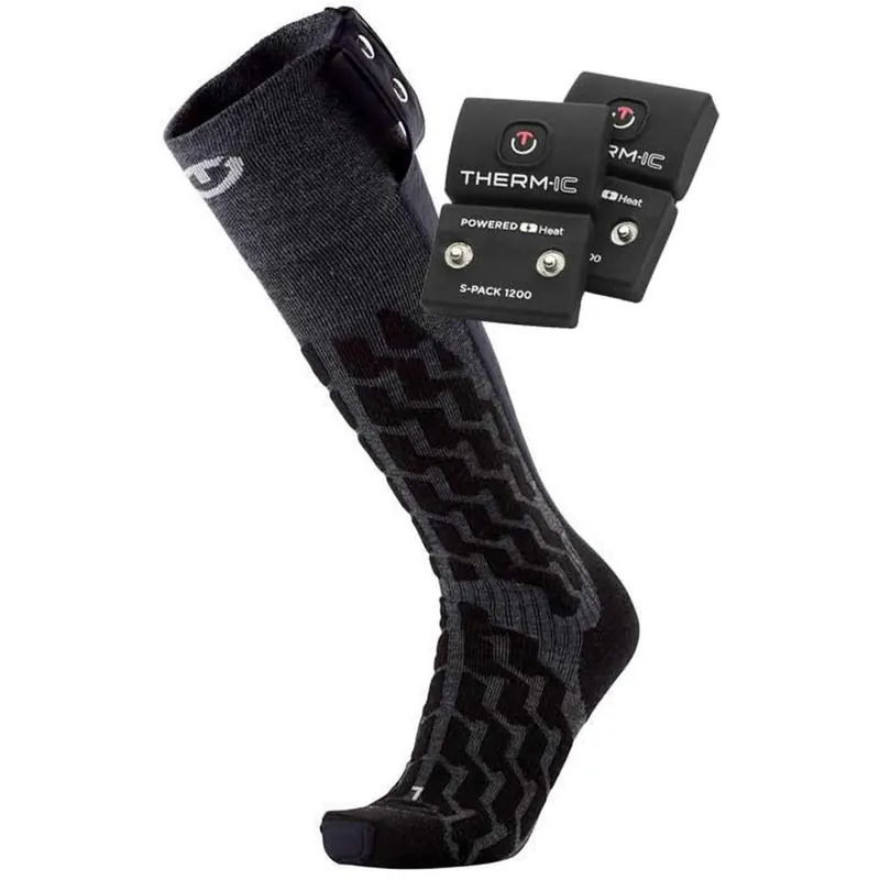 therm-ic Powersock Set - Heat Fusion Uni Beheizbare Socken + Akku S-Pack 1200 ND - schwarz Nur Für Kurze Zeit
