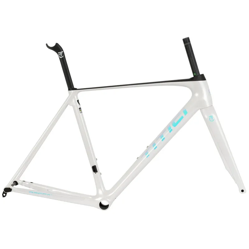 Titici OMEGA - Carbon Rahmenset - 2025 - metallo white / liquid UD / opal blue Online Kaufen