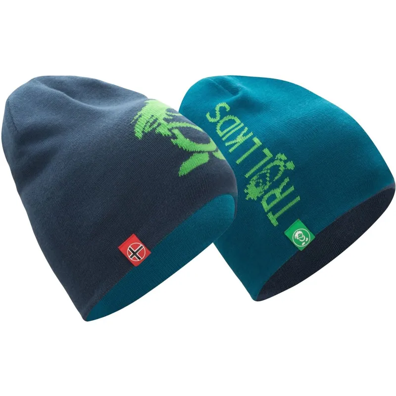 Meistverkauft Trollkids Troll Long Beanie Kinder - Dark Marine/Mystic Blue
