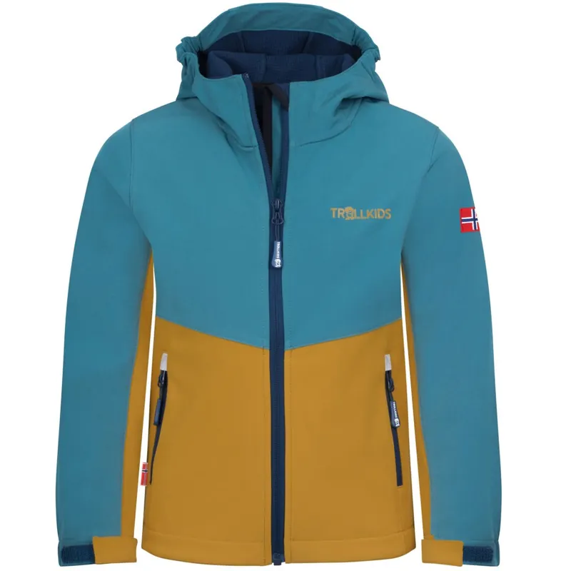 Beliebt Trollkids Kristiansand Jacke Kinder - Stormy Blue/Mustard