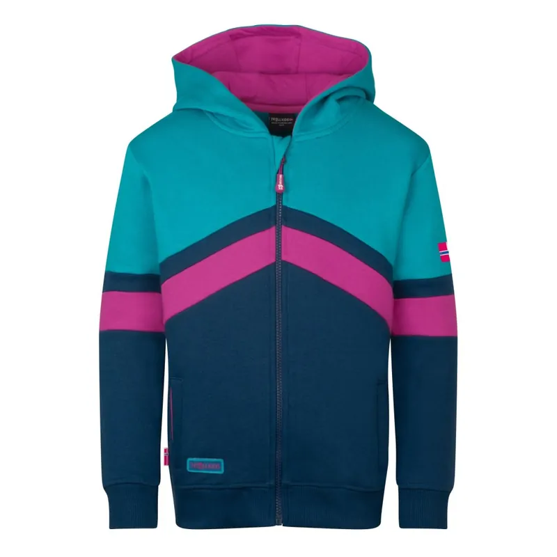 Trollkids Flekkefjord Jacke Mädchen - Madeira Blue/Dark Turquoise/Bright Berry Neue Ware