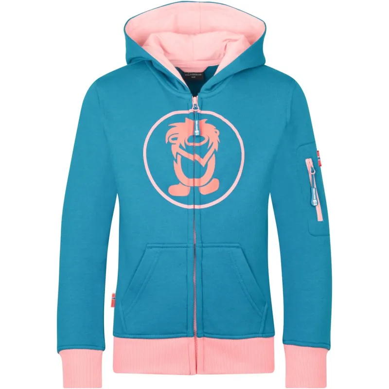 Trollkids Sortland Kapuzenjacke Kinder - Harbor Blue/Poeny Rose Sonderangebot