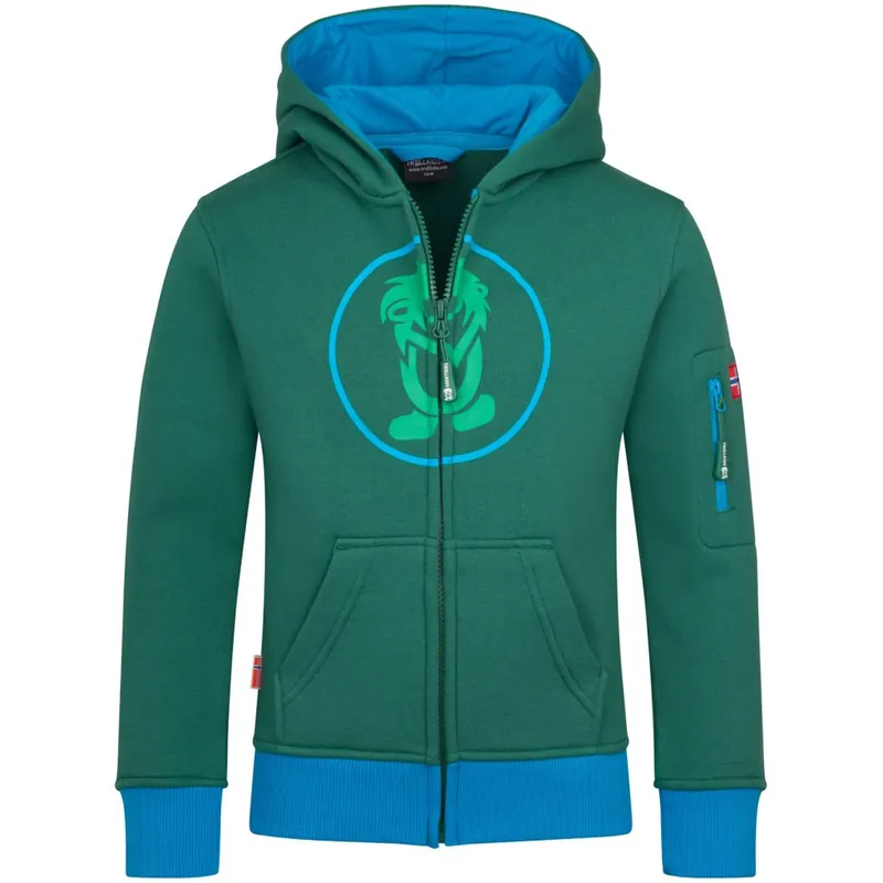 Trollkids Sortland Kapuzenjacke Kinder - Jungle Green/Dynamic Blue Ausverkauf