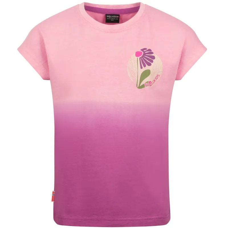 Trollkids Yttersand Beach T-Shirt Mädchen - Candy Pink/Fresh Berry Markenprodukt
