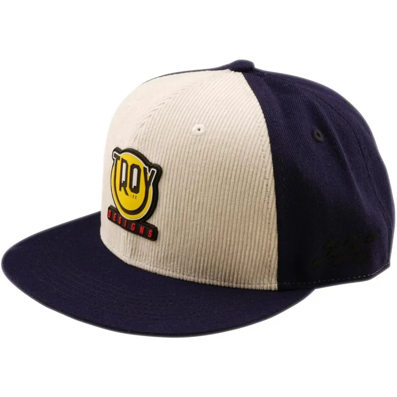 Troy Lee Designs Flat Bill Snapback Cap - Happy Dayz Indigo/Pumice Expressversand