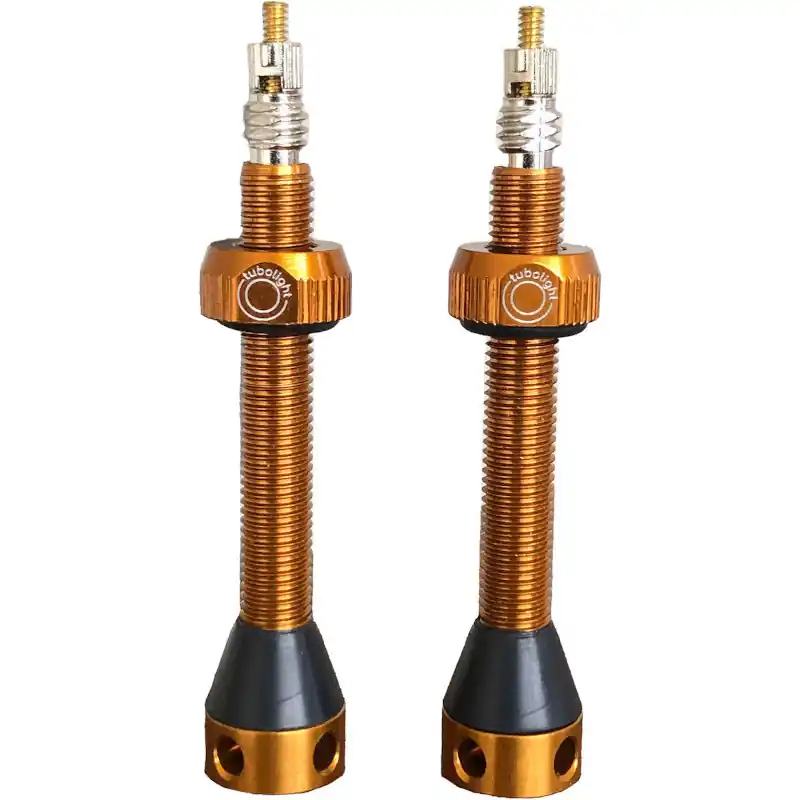Garantierte Lieferung Tubolight Tubeless Ventil Set - 50mm (Paar) - kupfer